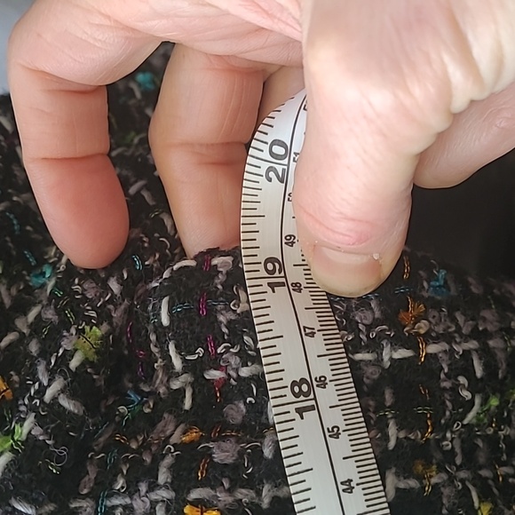 Women's jacket tweed cropped gray with Teal and purple accents - Picture 9 of 10